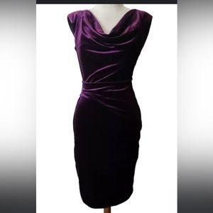 Vince Camuto Velvet Cowl neck bodycon